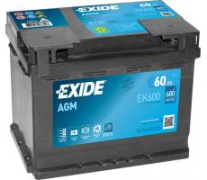 Автомобильный аккумулятор Exide AGM 60 А/ч EK600