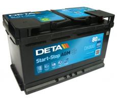 Автомобильный аккумулятор DETA DK800 80 А/ч